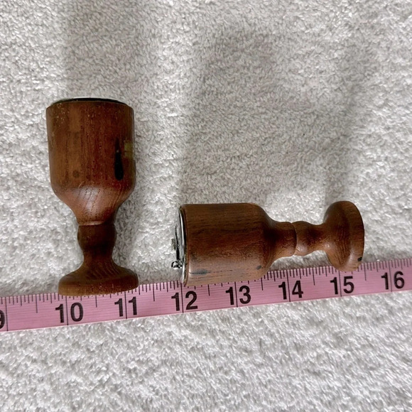 Vintage MCM Wood Salt & Pepper Shakers - Picture 9 of 9